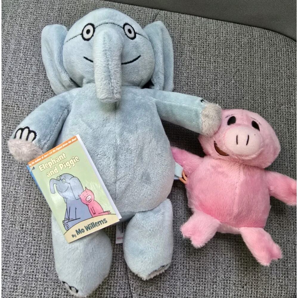 Yottoy Mo Willems Gerald Elephant and Piggie Plush Stuffed Animals Set NWT